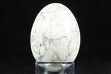 Polished White Magnesite Egg - South Africa #308851-1